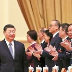 President Xi and some of his leaders. Photo by Zou Hong. China Daily.